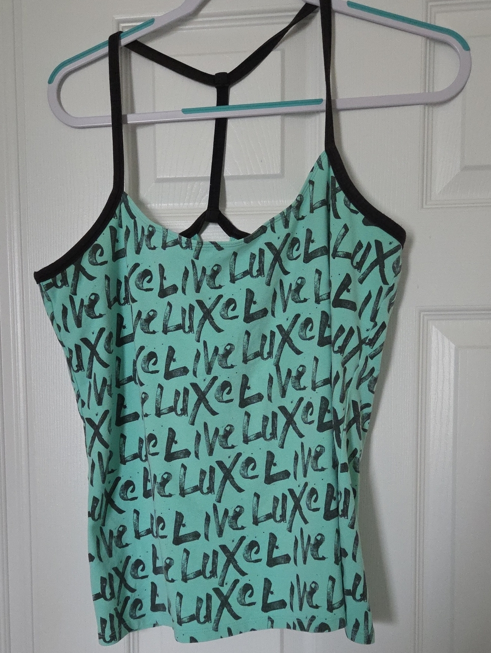 Victoria Secret Vinrage Live Luxe Mint Tank with Black Trim
